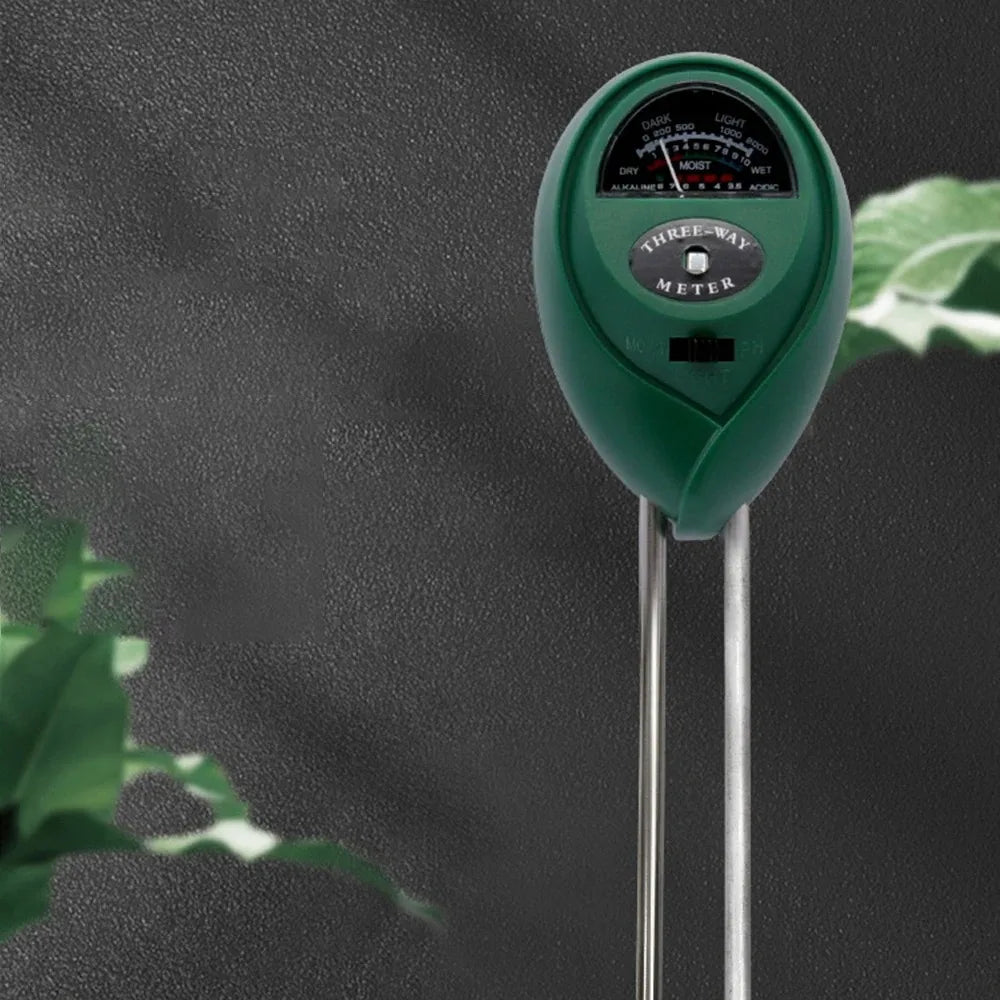 3 in 1 Soil PH Meter Sunlight PH Tester Garden Flowers Soil Moisture Sensor Meter Plants Acidity Humidity PH Monitor Detector
