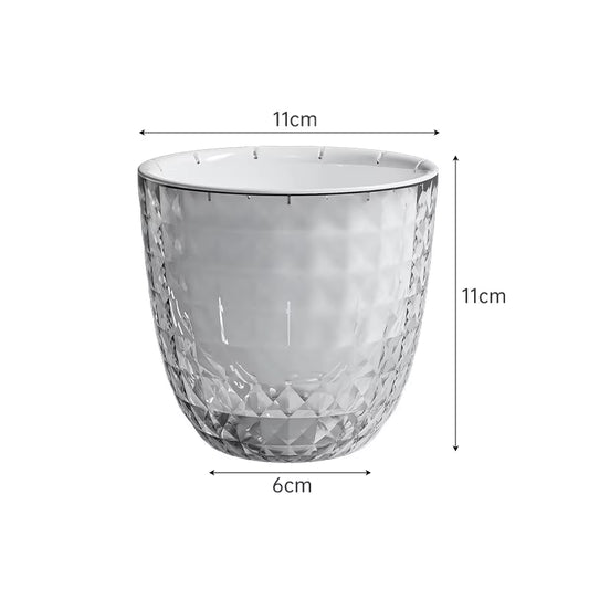 Self Watering Flowerpot Automatic Water Absorbing Flowerpot Transparent Double Layer Plastic Succulent Plant Pot Decorative Pot