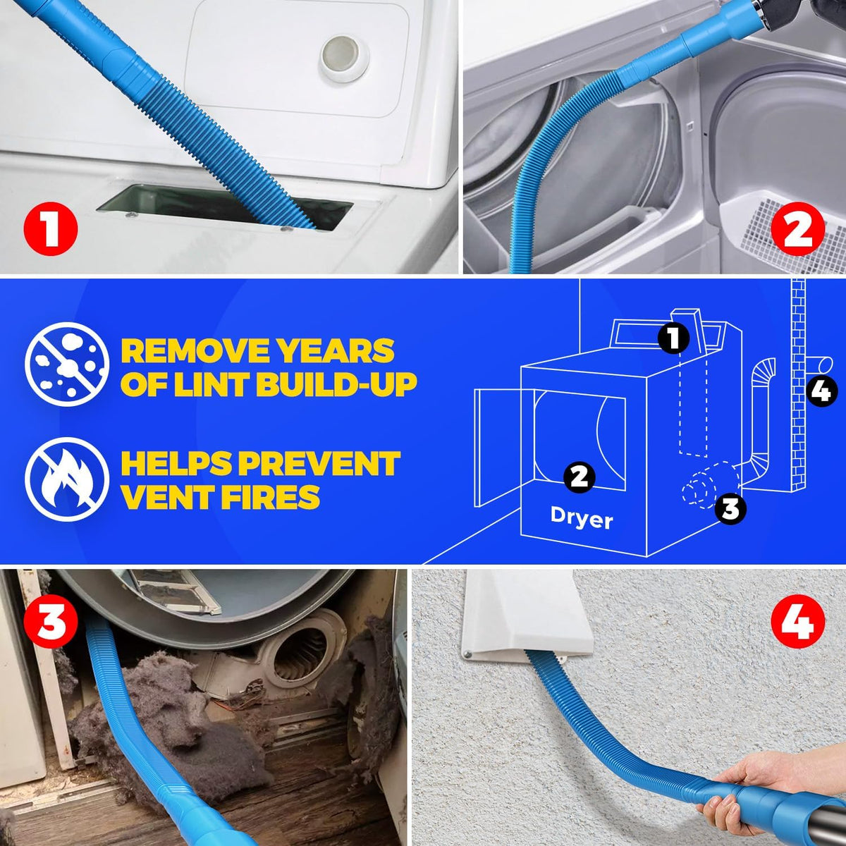 Dryer Vent Cleaner Vacuum Kit